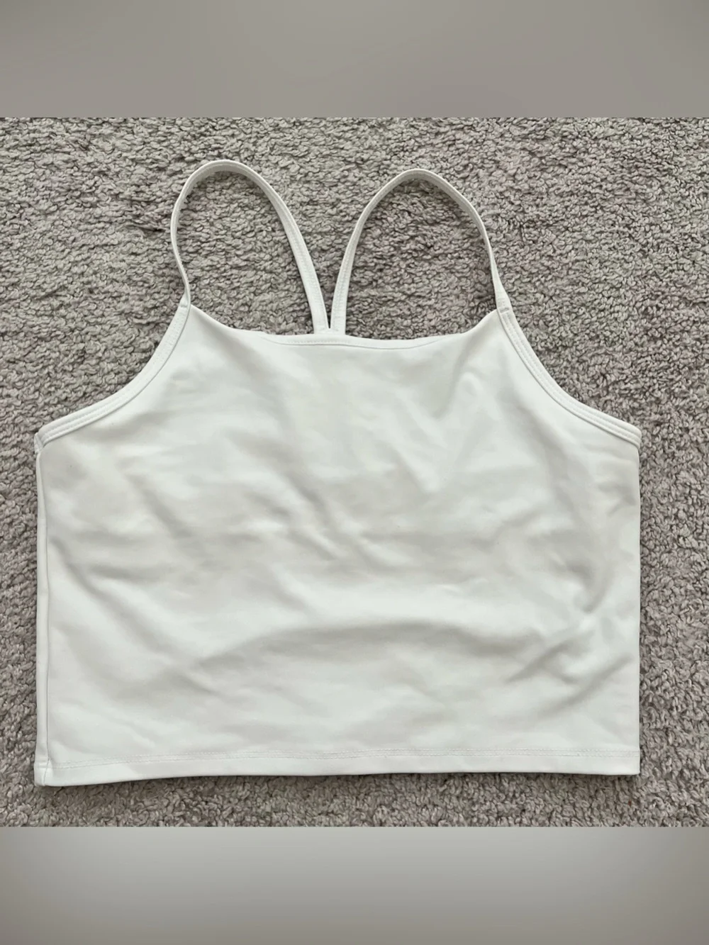 Old Navy Active Powersoft White Racerback Sports Bra